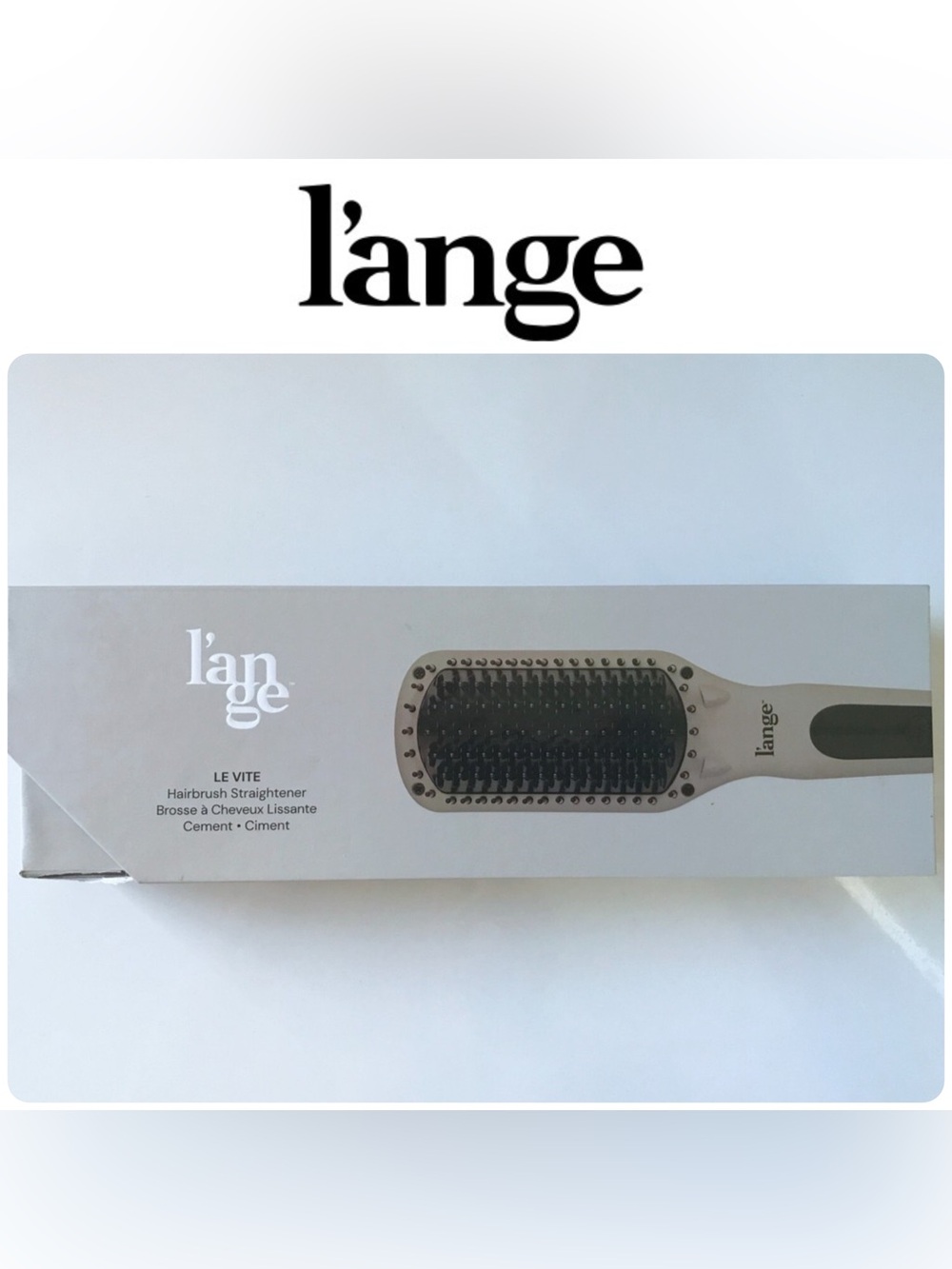 🆕 L’ange Le Vite Hairbrush Straightener -  Cement